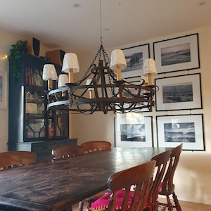 1 m wide large steel chandelier mid 20th century