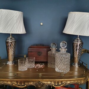 Pair of 1970s cocktail shaker lamps