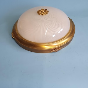 Early 20th century Large Antique Plafonnier flush mounted ceiling light