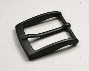 30 mm -  Comfortable black buckle for men and women made with durable finish to prevent scratching.