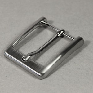 Riemgesp / 32 mm / Metaal satijnnikkelafwerking / Massieve gesp / Heavy duty
