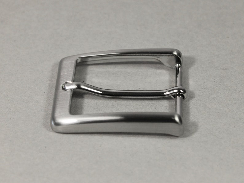 1 1764 wide Belt buckle for men Heavy duty solid buckle satin nickel finish. 3032 mm