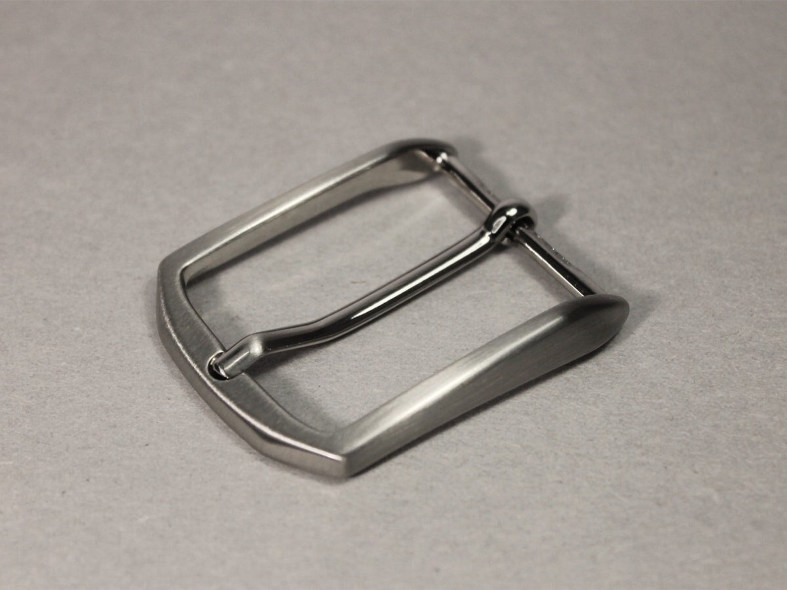 35 Mm / Belt Buckle for Men, Satin Brushed Metal Finish. Made in Italy