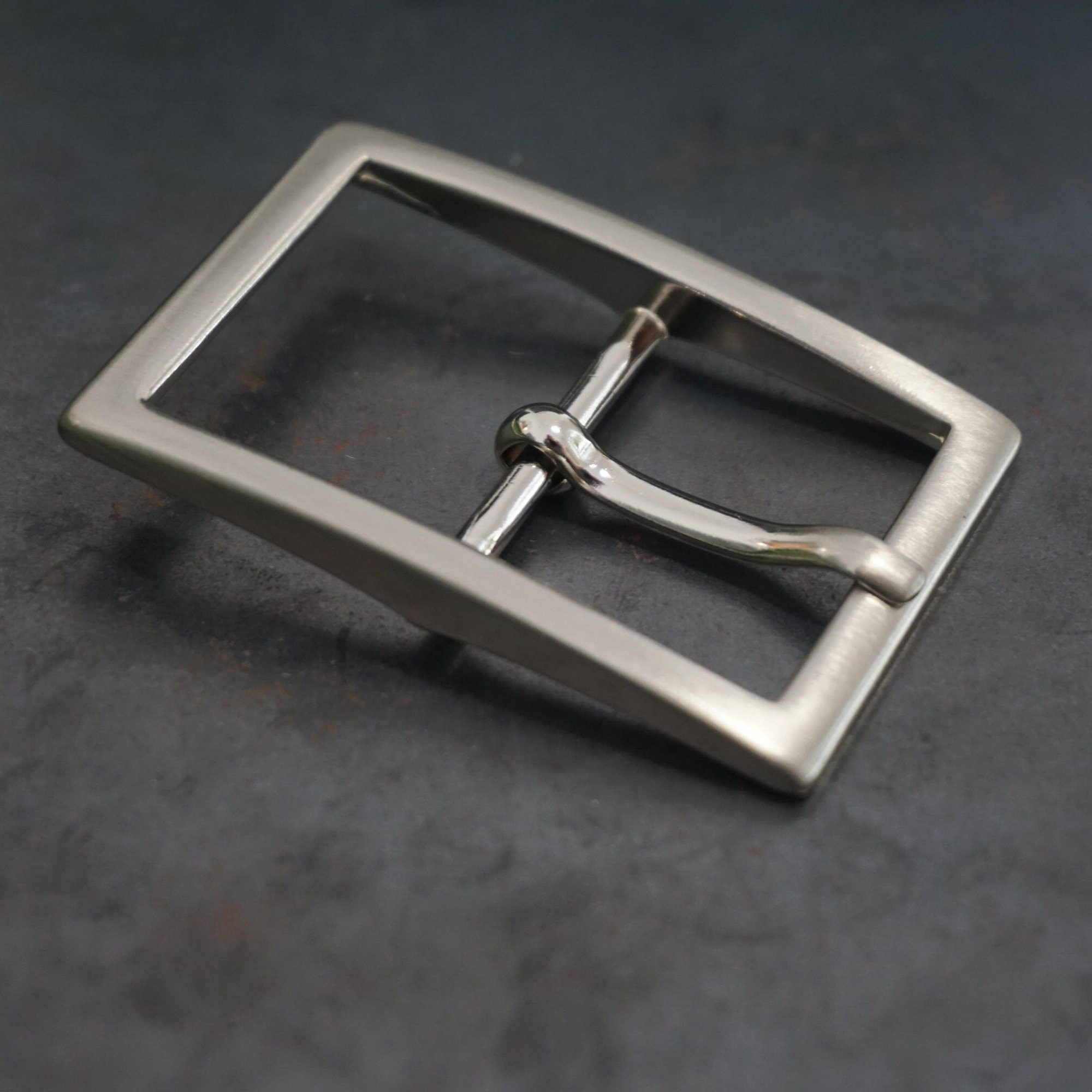 Metallic Loop Buckle 30 Mm - Minimalist Belt Buckle With Metal Loop, Satin Finish, Italian ...