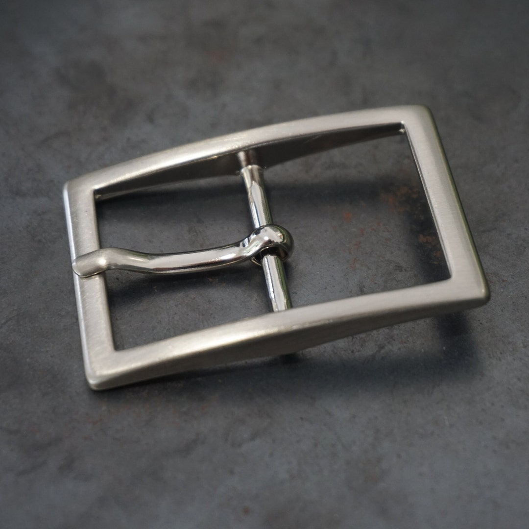 Metallic Loop Buckle 30 Mm - Minimalist Belt Buckle With Metal Loop, Satin Finish, Italian ...