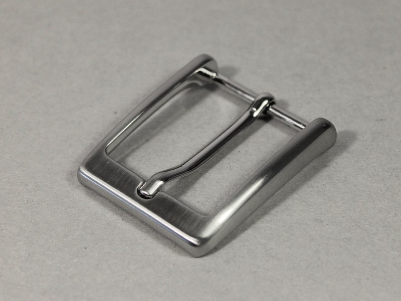 1 1764 wide Belt buckle for men Heavy duty solid buckle satin nickel finish. 3032 mm