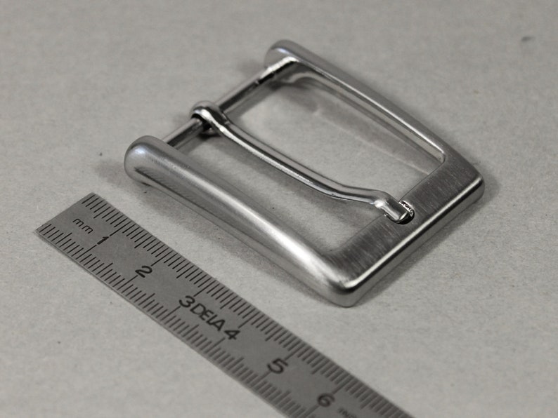 1 1764 wide Belt buckle for men Heavy duty solid buckle satin nickel finish. 3032 mm
