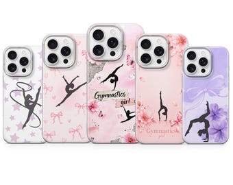 Gymnastics Phone Case Gymnast Cover for iPhone 17 pro max 16e 15 plus 14 13 12 11 XR 8, Samsung S25 S24 FE A56 A17 A55 S23, Pixel 10