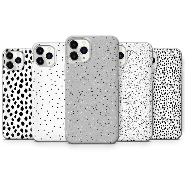 Polka Dot Phone Case, Spot Pattern cover for iPhone 15 14 13 12 Pro 11 XR 8 7, Samsung S23 S22 A73 A53 A13 A14 S21 Fe S20, Pixel 8 7 6A