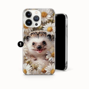 Süße Igel Handyhülle Tier Cover für iPhone 17 Pro max 16e 15 plus 14 13 12 mini 11 XR 8, Samsung S25 S24 Fe A16 A56 A17, Pixel 10 pro 1