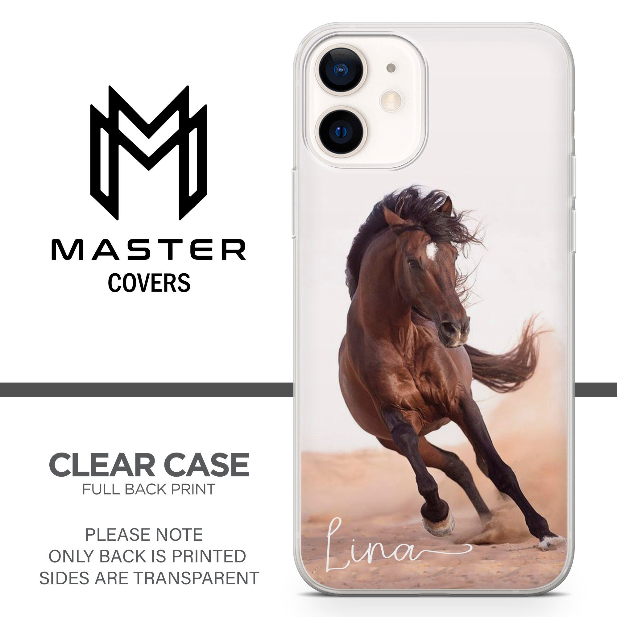 Horse Playing Art Painting Custom Phone Case Cover For iPhone