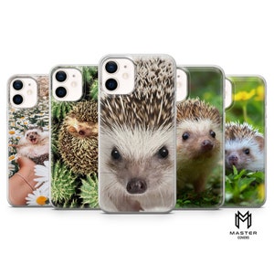 Cute Hedgehog Phone Case Pet Lovers Cover for iPhone 15 14 13 12 Pro 11 XR 8 7, Samsung S23 S22 A73 A53 A13 A14 S21 Fe S20, Pixel 8 7 6A