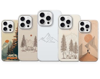 Mountain Phone Case Minimal Nature Cover for iPhone 17 pro max 16e 15 14 13 12 11 XR, Samsung S26 S25Fe S24 S23 A56 A17, Pixel 10 Pro XL
