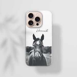 Funda personalizada para teléfono para amantes de los caballos, funda con nombre personalizado para iPhone, Samsung, Pixel imagen 13