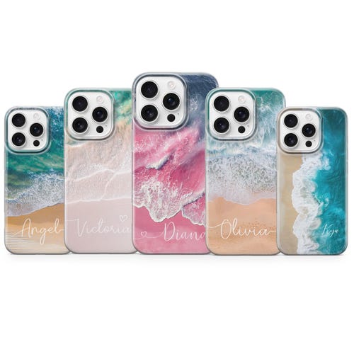 Personalized Ocean Phone Case Beach Cover for iPhone 17 Pro Max 16