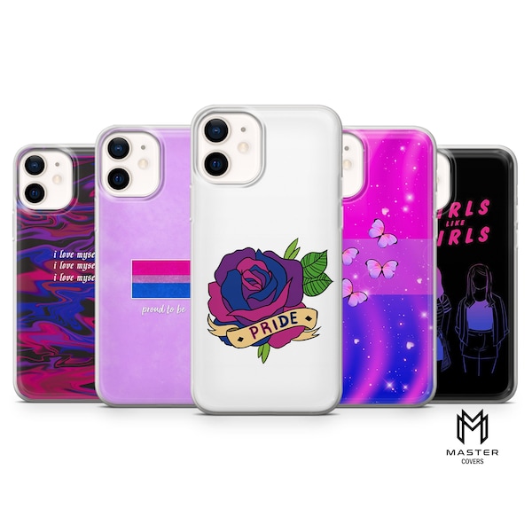 Bi Pride Phone Case Bisexual Cover for iPhone 15 14 13 12 Pro 11 XR 8 7, Samsung S23 S22 A73 A53 A13 A14 S21 Fe S20, Pixel 8 7 6A