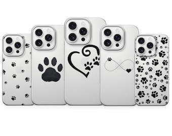 肉球柄の透明なかわいいペット好き向けiPhoneケース（iPhone 17 Pro Max 16e 15 14 13 12 11 XR、Samsung S25 S24Fe A16、Pixel 10 Pro XL対応）