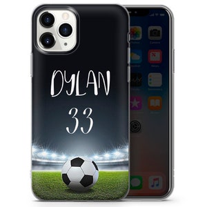 Personalisierte Fußball Handyhülle Fußball iPhone 15 14 13 12 11 XR 7 8 Samsung S24 S23 S21 S20 A15 Pixel 8 5