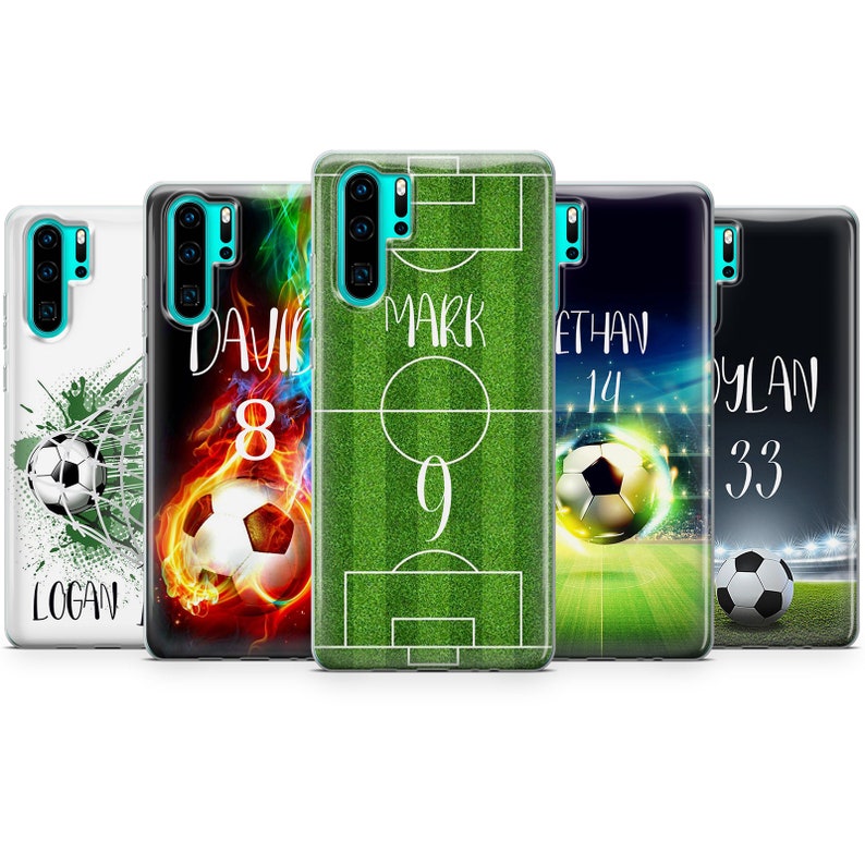 Custom Soccer Ball Phone Case Football Personalized gift Name Number for iPhone 15 14 13 12 11 XR 7 8 Samsung S24 S23 S21 S20 A15 Pixel 8 image 7