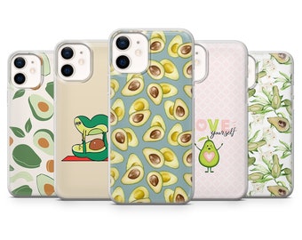 Avocado Lovers Phone Case Green Vegan Cover for  iPhone 15 pro max 14 13 12 11 XR 7 8 Samsung S24 S23 S22 S21 S20 S10 A54 A53 Pixel 8 Pro