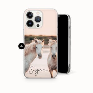 Funda personalizada para teléfono para amantes de los caballos, funda con nombre personalizado para iPhone, Samsung, Pixel 4