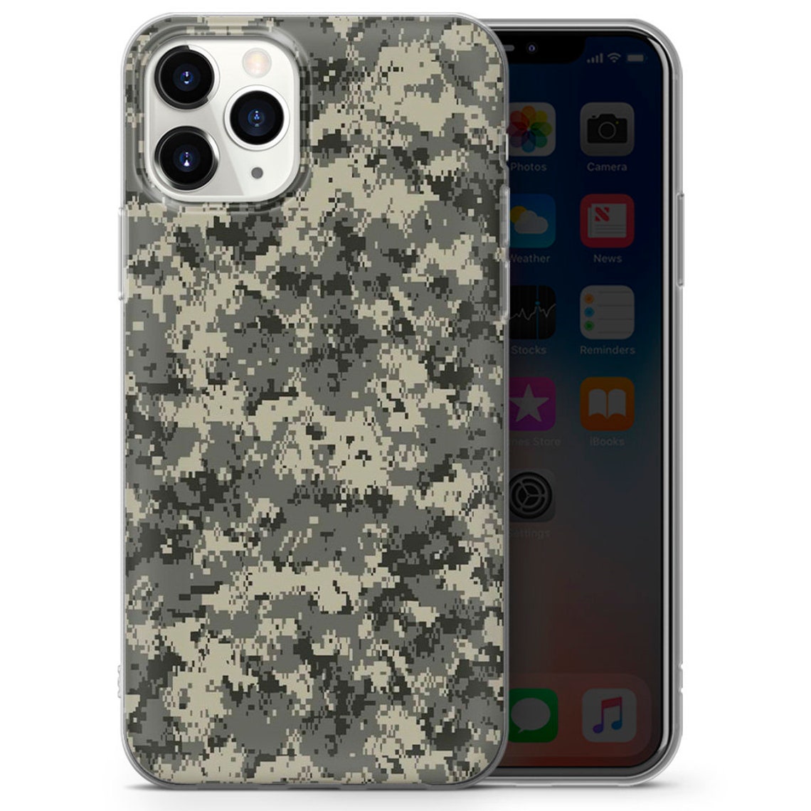 Camo Phone Case Army Camouflage Cover para iPhone 5 6 7 11 Xs Etsy