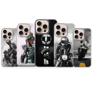 Motorradfahrer Handyhülle Coole Biker Hülle für iPhone 16 pro max 15 14 13 12 Pro 11 XR 8 7, Samsung S25 S24 Fe S23 A56 A16 A53, Pixel 9
