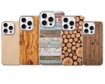 Wood Pattern Phone Case Rustic Cover for iPhone 17 Pro max 16e 15 plus 13 12 mini 11 XR 8, Samsung S26 S25 S24 Fe A57 A37 A17, Pixel 10