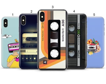 Cassette Phone Case Nostalgia 80s Cover for iPhone 15 14 13 12 Pro 11 XR 8 7, Samsung S23 S22 A73 A53 A13 A14 S21 Fe S20, Pixel 8 7 6A