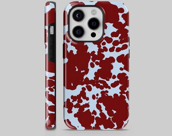 Tortoise Print Phone Case, Red Tortoiseshell Pattern Cover for iPhone, Samsung, Pixel, Durable case, Glossy print