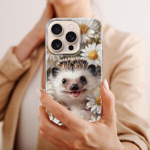 Süße Igel Handyhülle Tier Cover für iPhone 17 Pro max 16e 15 plus 14 13 12 mini 11 XR 8, Samsung S25 S24 Fe A16 A56 A17, Pixel 10 pro Bild 9
