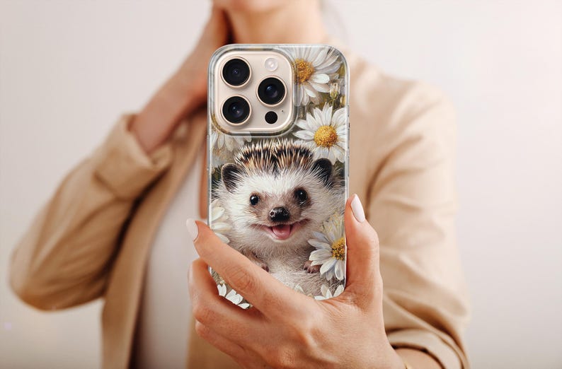 Süße Igel Handyhülle Tier Cover für iPhone 17 Pro max 16e 15 plus 14 13 12 mini 11 XR 8, Samsung S25 S24 Fe A16 A56 A17, Pixel 10 pro Bild 9