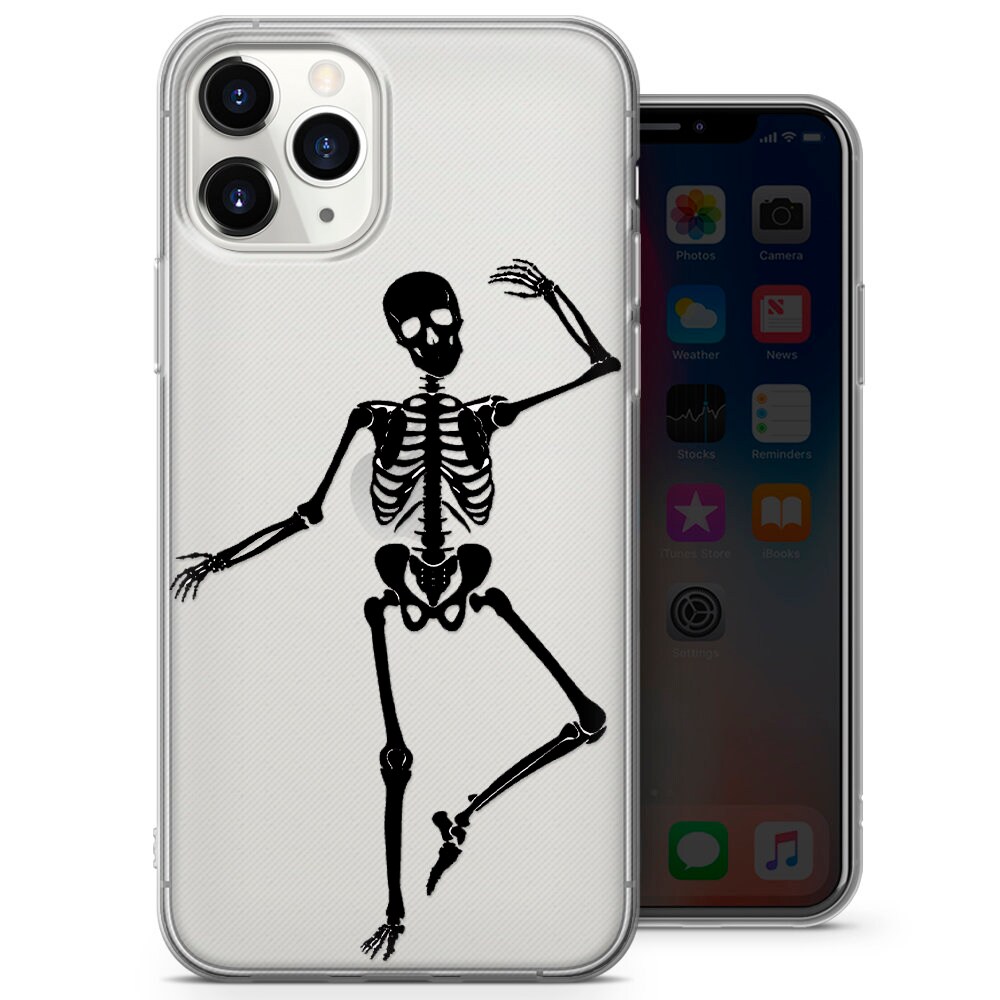 Skeleton phone case clear cover for iPhone 11 12 7 8 X Etsy