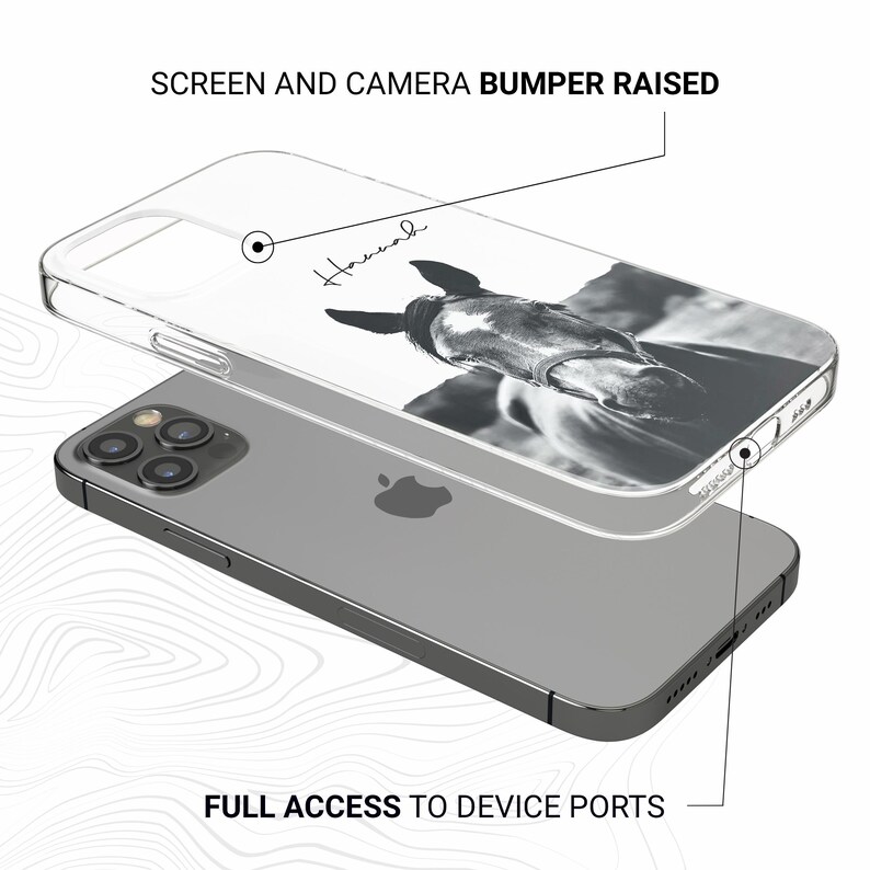 Funda personalizada para teléfono para amantes de los caballos, funda con nombre personalizado para iPhone, Samsung, Pixel imagen 7