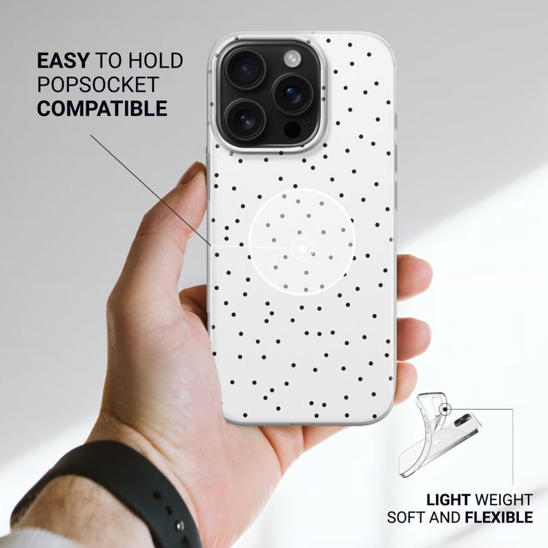 Polka Dot Phone Case Minimalist cover for iPhone 17 pro max 16e 15 14 13 12 Pro 11 XR 8, Samsung S26 S25 S24 S23 A57 A37 A17, Pixel 10 image 7