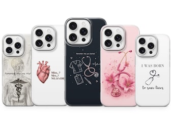 Medical Phone Case Aesthetic Doctor Cover for iPhone 17 pro max 16e 15 14 13 12 11 XR, Samsung S26 S24 Fe S23 A17 A57 A37, Pixel 10