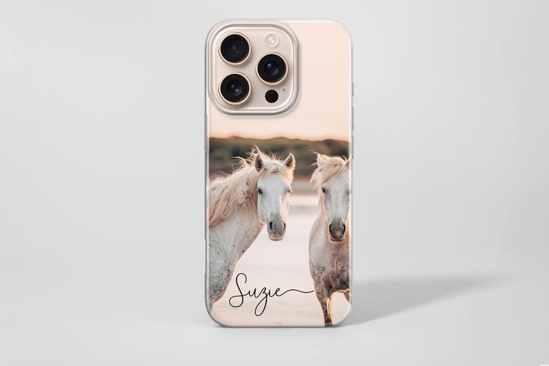 Funda personalizada para teléfono para amantes de los caballos, funda con nombre personalizado para iPhone, Samsung, Pixel imagen 14