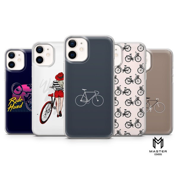 Étui de téléphone de vélo Housse de cycliste pour iPhone 15 14 13 12 Pro 11 XR 8 7, Samsung S23 S22 A73 A53 A13 A14 S21 Fe S20, Pixel 8 7 6A