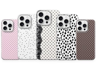 Polka Dot Phone Case Minimalist cover for iPhone 17 pro max 16e 15 14 13 12 Pro 11 XR 8, Samsung S26 S25 S24 S23 A57 A37 A17, Pixel 10