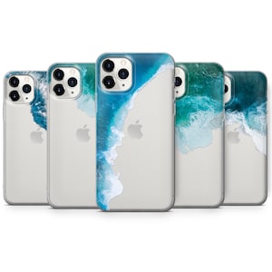 Ocean Waves Handyhülle, Clear Sea Cover für iPhone 16 15 14 13 12 Pro 11 XR 8 7, Samsung S24 S23 S22 S21 A15 A35 A55 A54 A53 Pixel 9 pro XL