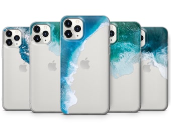 Ocean Waves Phone case, Clear Sea cover for iPhone 16 15 14 13 12 Pro 11 XR 8 7, Samsung S24 S23 S22 S21 A15 A35 A55 A54 A53 Pixel 9 pro XL