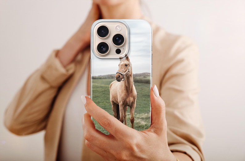 Funda personalizada para teléfono para amantes de los caballos, funda con nombre personalizado para iPhone, Samsung, Pixel imagen 9