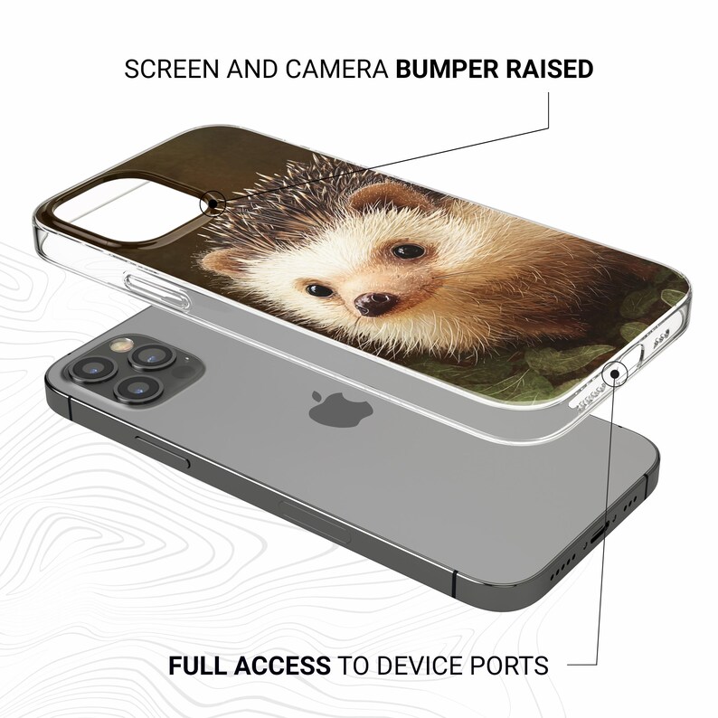 Süße Igel Handyhülle Tier Cover für iPhone 17 Pro max 16e 15 plus 14 13 12 mini 11 XR 8, Samsung S25 S24 Fe A16 A56 A17, Pixel 10 pro Bild 7