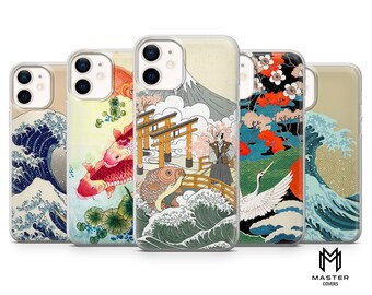 Great Wave Phone Case Hokusai Cover for iPhone 15 14 13 12 Pro 11 XR 8 7, Samsung S23 S22 A73 A53 A13 A14 S21 Fe S20, Pixel 8 7 6A