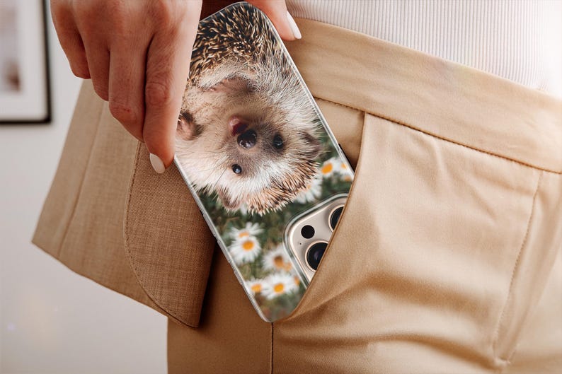 Süße Igel Handyhülle Tier Cover für iPhone 17 Pro max 16e 15 plus 14 13 12 mini 11 XR 8, Samsung S25 S24 Fe A16 A56 A17, Pixel 10 pro Bild 8