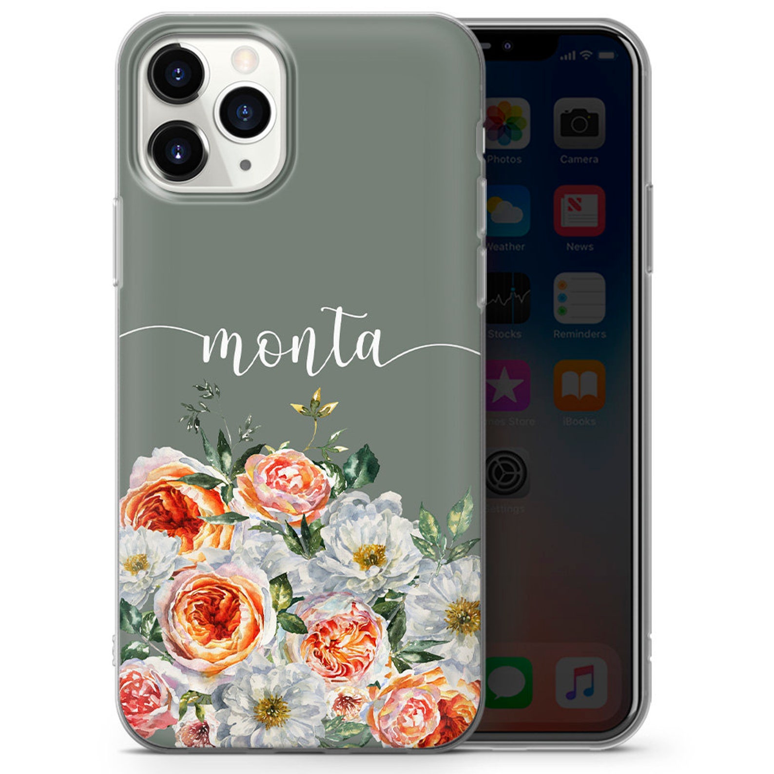 Personalised initials phone case for iPhone 11 12 7 8 X Etsy