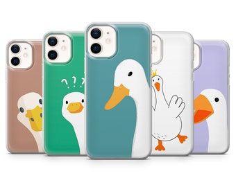 Goose Phone Case Quack Cover for iPhone 15 14 13 12 Pro 11 XR 8 7, Samsung S23 S22 A73 A53 A13 A14 S21 Fe S20, Pixel 8 7 6A