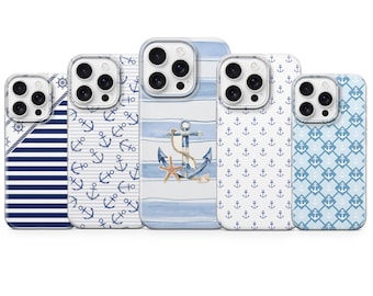 Anchor Phone Case Nautical Cover for iPhone 17 pro max 16e 15 plus 14 13 12 mini 11 XR, Samsung S26 S25 S24 Fe A56 A57 A17, Pixel 10