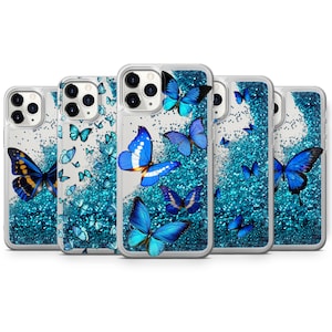 Adorable Funda Mariposa Brillo Brillante para iPhone 13 Pro Max 12 Pro Mini  11 XS XR 8 7