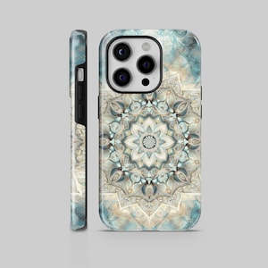 Mandala Art Tough Phone Case Boho chic Cover for iPhone 16 pro max 15 14 13 12 11 XR 8, Pixel 9 Pro XL, Samsung S25 S24 S23 S22 S21 A54 A55